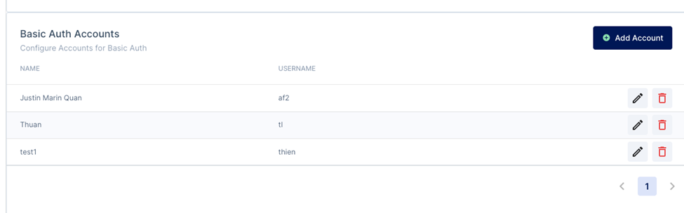Basic Auth Accounts
