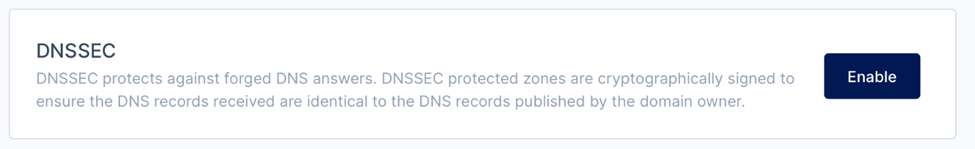 Enable DNSSEC