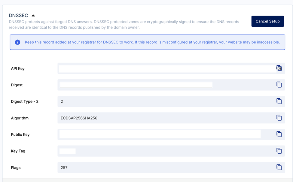 Setup DNSSEC