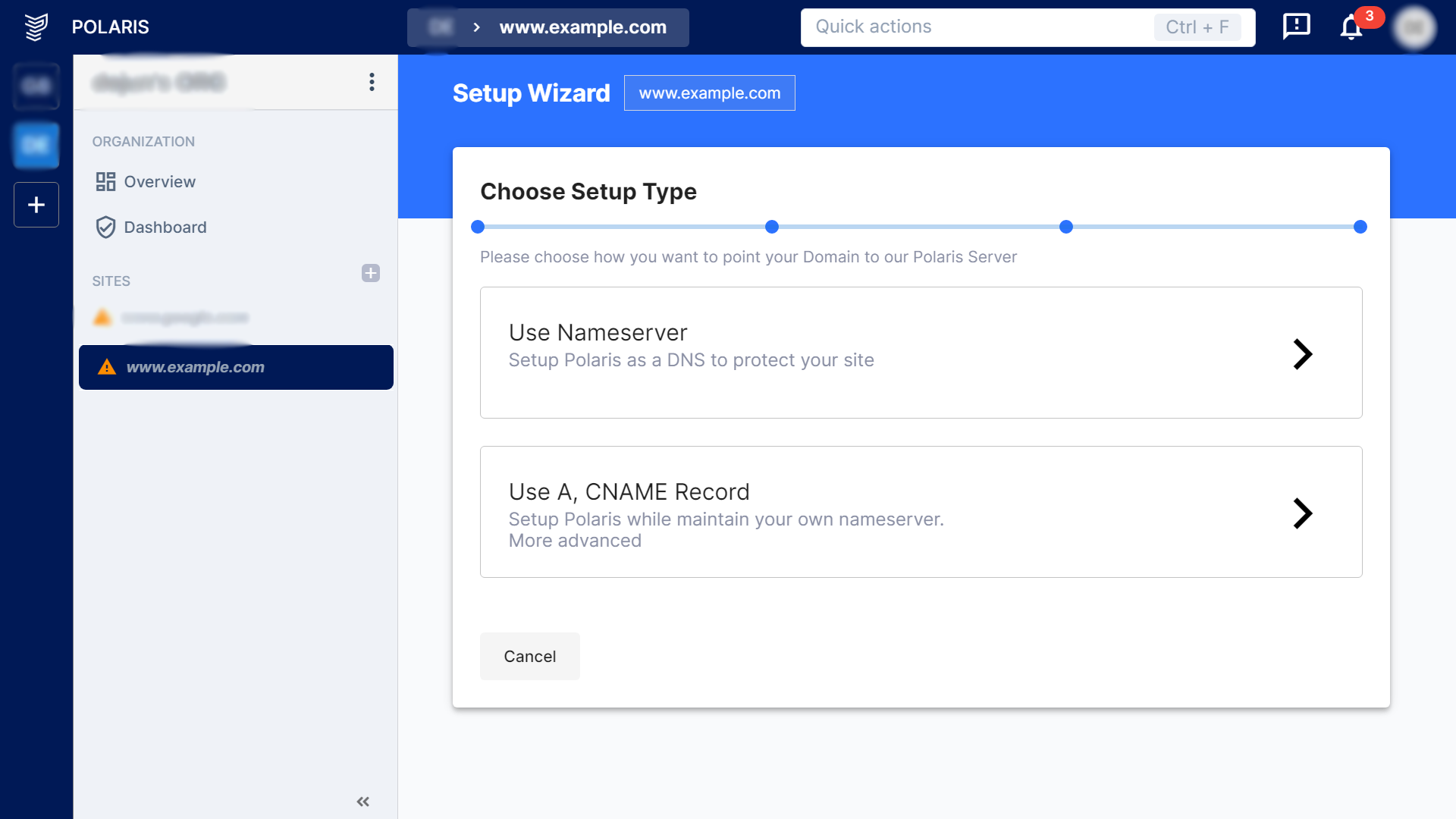 Registration Choose Setup Type