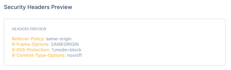 Security Headers Preview