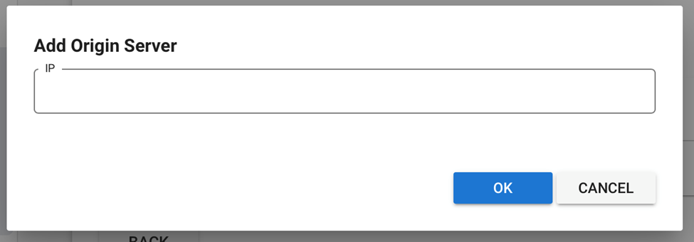 Add Origin Server